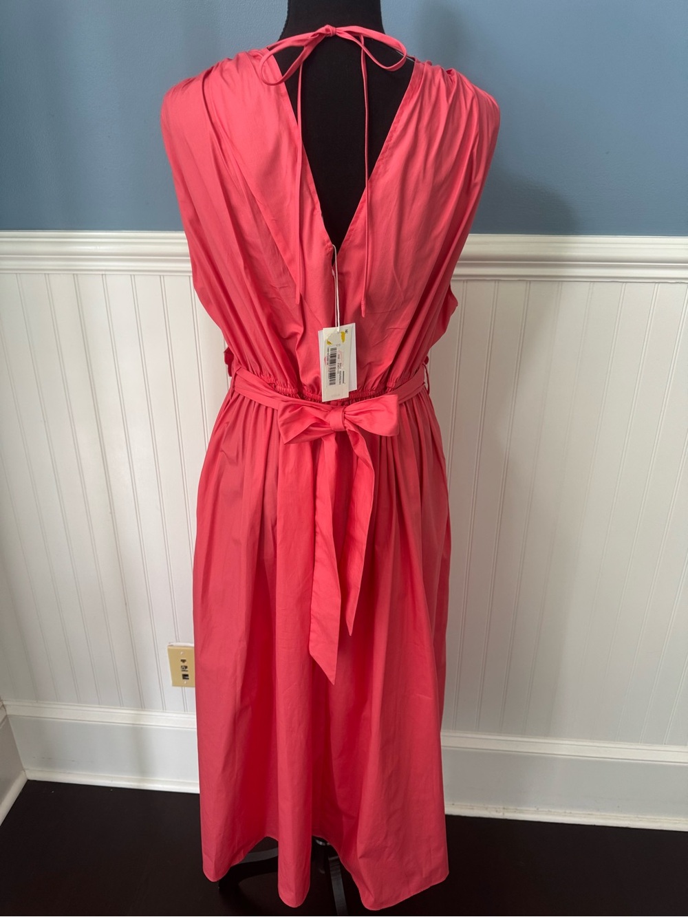 NWT Lucy Paris ๐ฏ% Cotton Ilona Coral Floral Midi Dress ~ Size Medium ๐บ - Picture 11 of 14